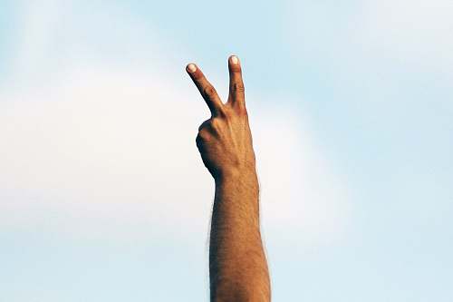 peace sign peace sign arm